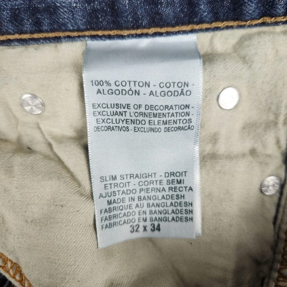 Signature by Levi Strauss & Co Jeans Mens 32x34 Blue Medium Wash Slim Straight